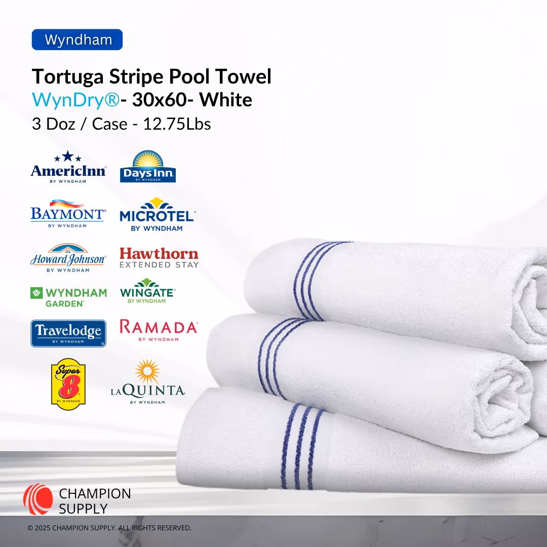 Wyndry 30x60 Tortuga Stripe Pool Towel 12.75lb, Case of 36